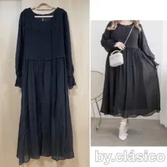 ロングワンピース 長袖 xl