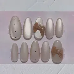 リボン マグネット ドット シンプル ガーリー ゴールド バレエコア スナ系