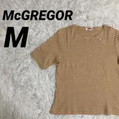 マックレガー ボーダーTシャツ M コットン100% 飾りボタン付のサムネイル