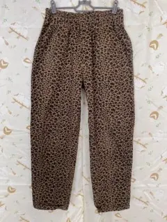 WEGO ブラウンレオパード柄カジュアルパンツ