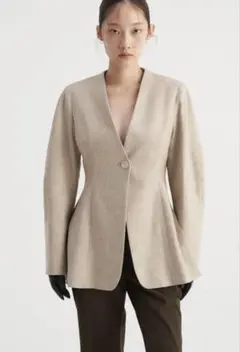 Venica Juddy | Cocoon shape jacket ベージュのサムネイル