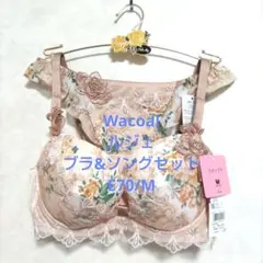 E70/Mワコール❤️ルジェ リボンブラ　ブラジャー&ソングセット