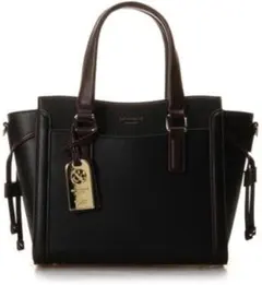 【極美品】アンドシュエット バイカラーシンプル ハンドバッグ ブラック