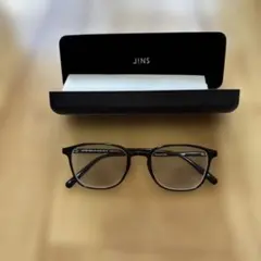 JINS 四角形フレーム メガネ(度あり) ケース付き