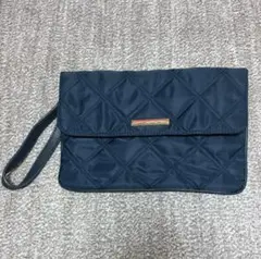 TOMMY HILFIGER ネイビー キルティングポーチ