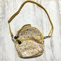 Natural Style 花柄 ショルダーバック　イエロー　黄色