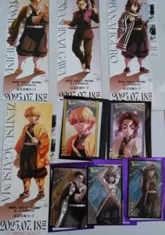 劇場版鬼滅の刃 無限城編 チケット風カード、フォトカードAB ９枚 義勇他