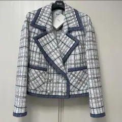 ルネ　René テーラードジャケット サイズ36 Rene ルネ TISSUE ツイード ジャケット 36サイズ ブラック