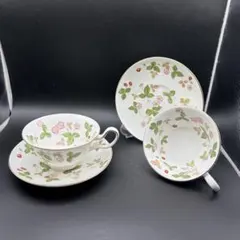 ウェッジウッド ティーカップ&ソーサー ペア ワイルドストロベリー 2客