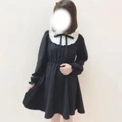 Honey Cinnamon ハニーシナモン ラウンドカラーフリルワンピース