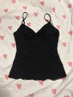 BRANDY MELVILLE 黒 レース キャミソール Y2K 海外ガール