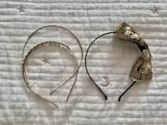 ゴールドリボン　カチューシャ　3点セット　女の子