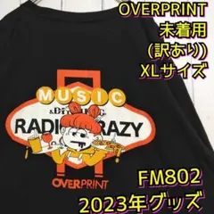 訳あり　未着用　OVERPRINT ロンＴ　RADIO CRAZY　長袖　ＸＬのサムネイル
