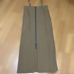 ジッパー付きキャミワンピース