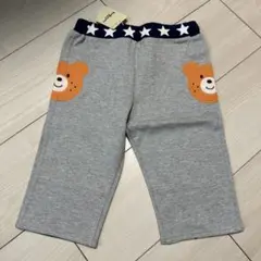 新品タグ付きミキハウスクマ刺繍付きハーフパンツ