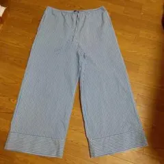 ZARAスブルーストライプ、ヒモパンツ、