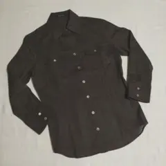 COMME CA DU MODE 麻混 長袖シャツ ブラウン 11のサムネイル