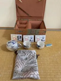 値下げしました！【新品・鑑定書付】 中国茶器 急須・湯呑 中国造船所 記念贈答品