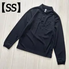 【glimmer】 グリマー　長袖　ポロシャツ　SS メンズ　ブラック　無地