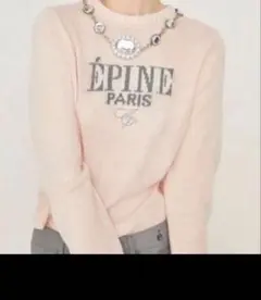 epine  ロゴ ニット ピンクÉPINE PARIS knit pink ÉPINE PARIS big knit | épine