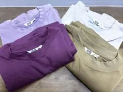 エアリズムコットンオーバーサイズTシャツ/5分袖　M/4枚セット