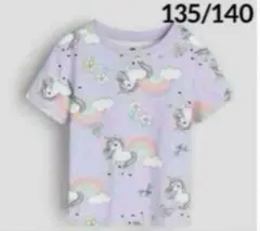 ☆新品☆H&Mトップス ユニコーン♡レインボーTシャツ　135/140 ②