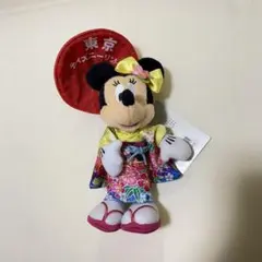 ディズニーランド ミニー 着物 ぬいぐるみバッジ