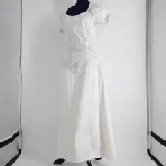 【美品 日本製 フラダンス衣装】ホワイト Paondor ワンピース ドレス 白 フラダンス衣装】ホワイト Paondor ワンピース ドレス