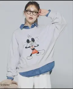 coca【ディズニー】ヘビーウェイト裏毛スウェットトップス レディース