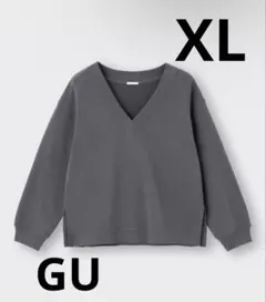 GU Vネックスウェットプルオーバー XL