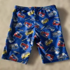 120 サイズ　男の子　水着　車柄　消防車　トラック　働く車