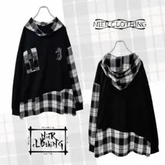 新品未開封 刺繍入り切替デザインプルオーバーNieRclothing