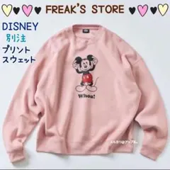 フリークスストア DISNEYリラックスフィット クルーネックプリントスウェット