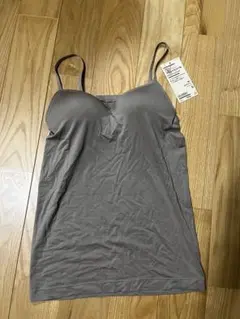 無印 ブラキャミソール カップ付き モカブラウン 新品 タグ付き Sサイズ