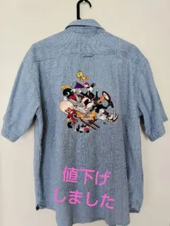 90S、ルーニーテューンズ刺繍ストライプシャツのサムネイル