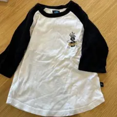 STUSSY KIDS ラグランTシャツ M/5T ホワイト/ブラックのサムネイル