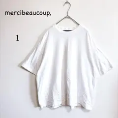 メルシーボークー 刺繍レース オーバーサイズ Tシャツ 1 白 ゆったりのサムネイル