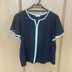 GLACIER バイカラー 半袖ブラウス M