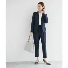 【美品】春夏 ロペピクニック スーツ セットアップ ネイビー