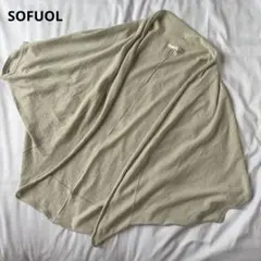 SOFUOL ソフール 麻混 ドルマンカーディガン ボレロ ベージュ系 2のサムネイル