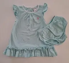 水色フリルワンピースとショーツセット