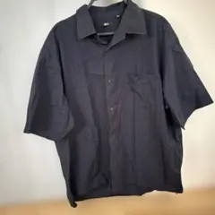 UNIQLO 半袖シャツ XL ネイビーポケット付き