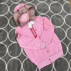 EARTH MAGIC ピンク ダウンコート 150cm