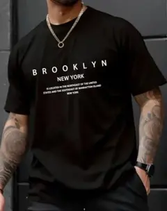 良質綿 100%！スタイリッシュ　ニューヨーク スタイルTシャツ　M　L変更可能