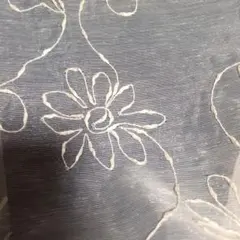 花柄リボン刺繍レース生地 はぎれ ホワイト