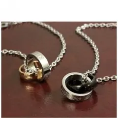 ペア リング ネックレス ステンレス(ペアネックレス) アレルギーでも安心