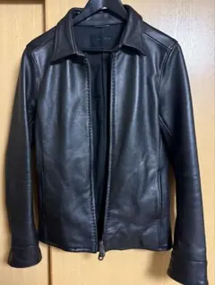 【 ジュンハシモト】ダブルライダース レザージャケット 染め サイズ3 牛革 junhashimoto ダブルインナーライダースジャケット牛革製 サイズ3美品