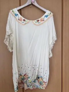 franche lippee 刺繍 襟付き 半袖 トップスのサムネイル