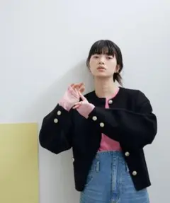 ADAM ET ROPE' ノーカラージャケット