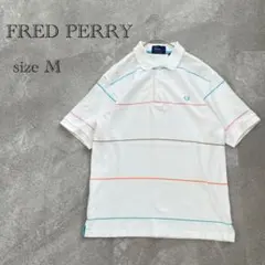 美品★フレッドペリー ポロシャツ 鹿の子 メンズ ホワイト M